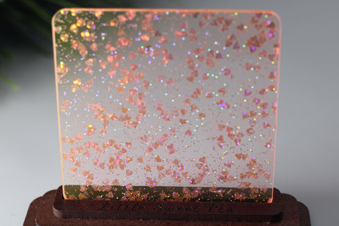 Heartbreaker Pink Confetti - 3.2-3.4mm Acrylic Sheet