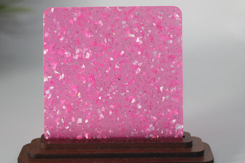 Neon Pink Flakes - 1/8" Acrylic Sheet
