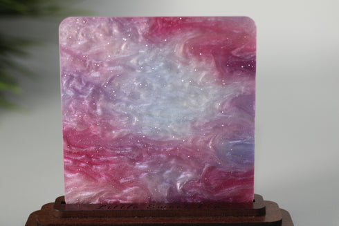 Raspberry Glitter Ripple - 1/8" Acrylic Sheet