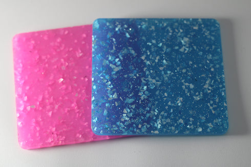 Typhoon Blue Flakes - 1/8" Acrylic Sheet