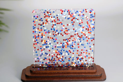 Patriotic Star Confetti - 1/8" Acrylic Sheet