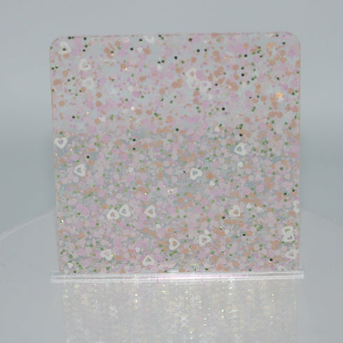 Pastel Heartfelt Confetti - 1/8" Acrylic Sheet