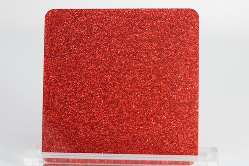 Brilliant Red Glitter - 1/8" Acrylic Sheet