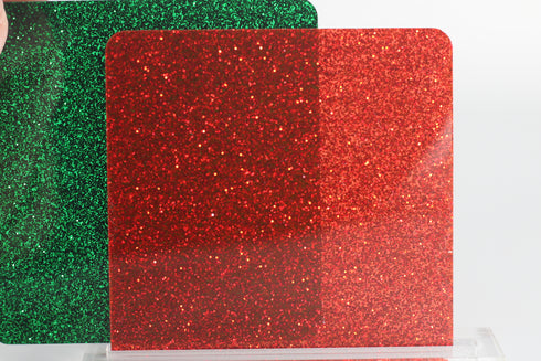 Brilliant Red Glitter - 1/8" Acrylic Sheet