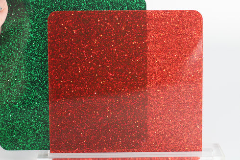 Brilliant Green Glitter - 1/8” Acrylic Sheet