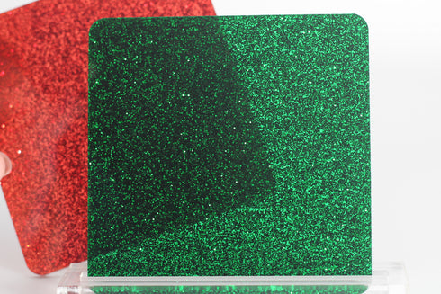 Brilliant Green Glitter - 1/8” Acrylic Sheet