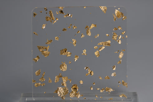 Gold Leaf Foil Flakes - 1/8" Acrylic Sheet