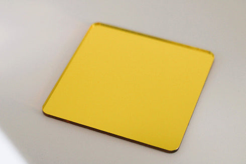 Yellow Gold (1-sided) Mirror - 1/8" Extruded Acrylic Sheet