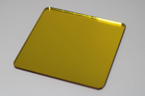 Yellow Gold (1-sided) Mirror - 1/8" Extruded Acrylic Sheet