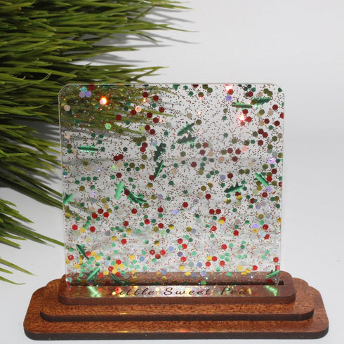 Christmas Confetti Glitter - 1/8" Acrylic Sheet