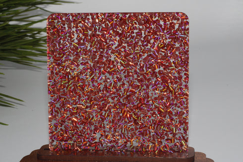 Chunky Disco Diva Pink Holo - 1/8" Acrylic Sheet