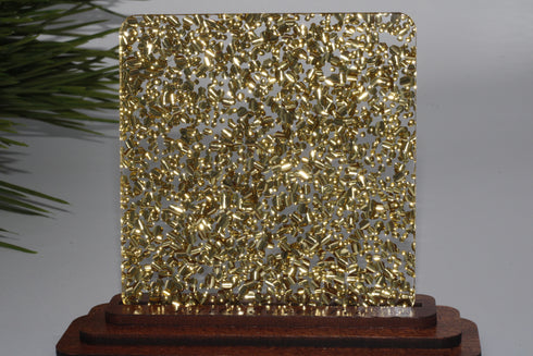 Chunky Disco Diva Gold Glitter - 1/8" Acrylic Sheet