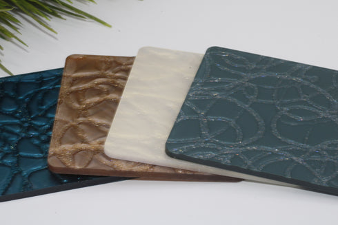 Red Cracked Ice - 1/8" Acrylic Sheet