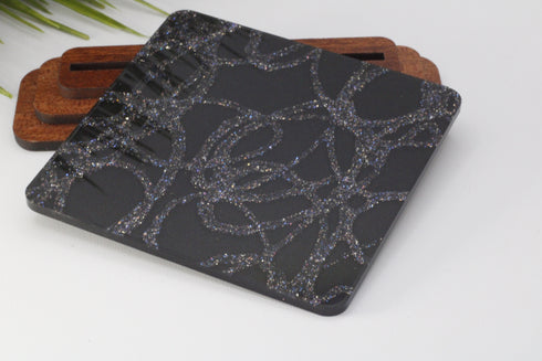 Black Cracked Ice - 1/8" Acrylic Sheet