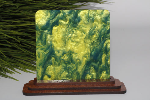 Chartreuse Glitter Ripple - 1/8" Acrylic Sheet