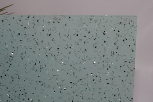 Hazy Green Confetti Glitter - 1/8" Acrylic Sheet