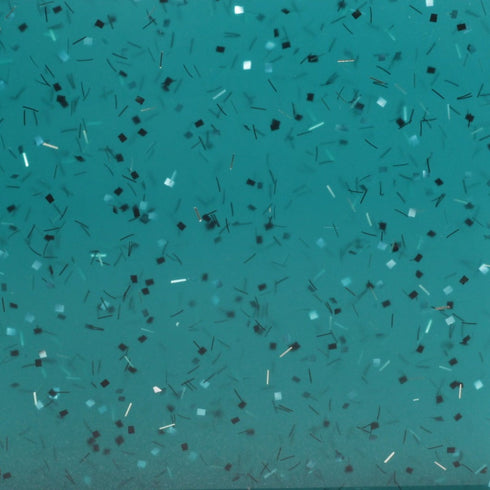 SURPLUS: Hazy Teal Confetti Glitter - 1/8" Acrylic Sheet