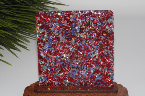 Patriotic Flakes - 1/8" Acrylic Sheet
