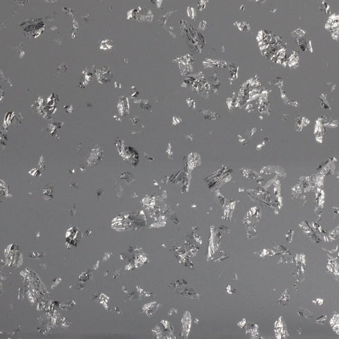 Silver Leaf Foil Flakes - 1/8" Acrylic Sheet