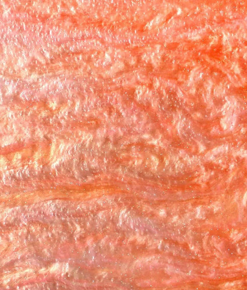 Scratch and Dent: Pale Orange Glitter Ripple - 1/8" Acrylic Sheet
