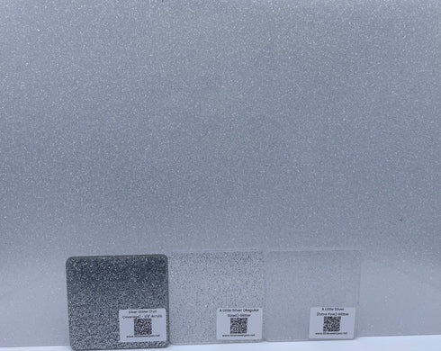 Scratch and Dent: Snow White Glitter - 1/8" Acrylic Sheet