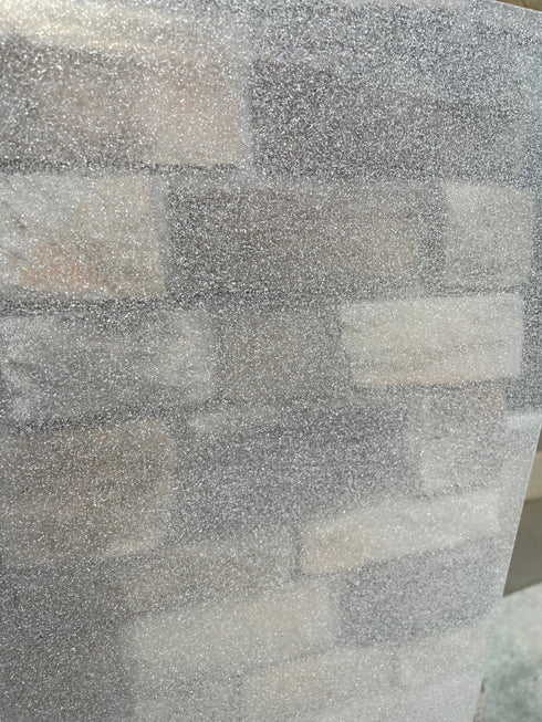 Scratch and Dent: Snow White Glitter - 1/8" Acrylic Sheet