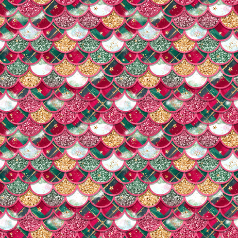 0142 - Christmas Mermaid Scales Glitter