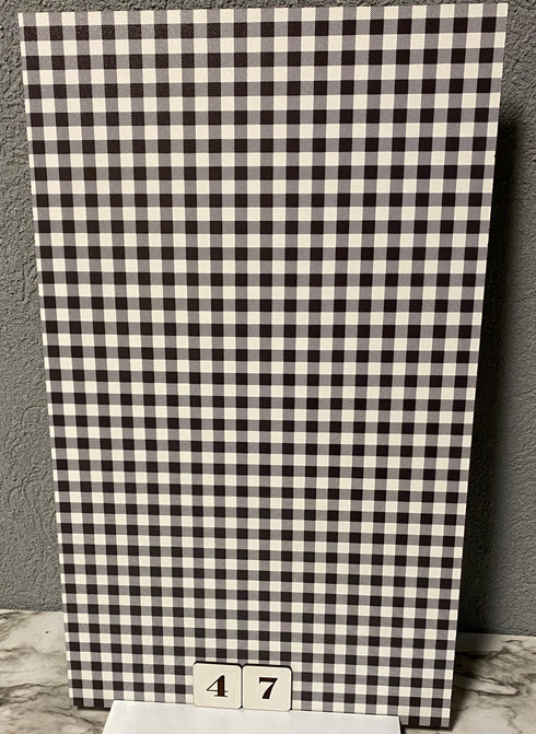 0047 - Micro Gray & White Plaid