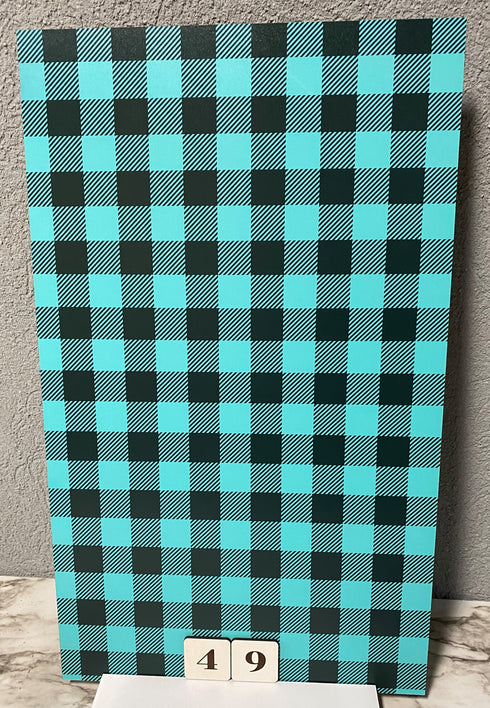 0049 - Regular Teal & Black Plaid
