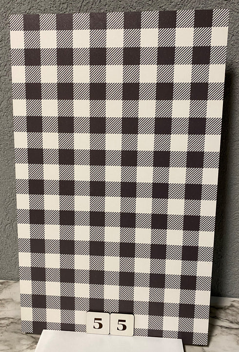 0055 - Regular Size Gray & White Plaid