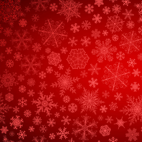 0170 - Christmas Snowflakes Red
