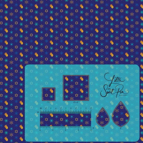 0183 - Hanukkah Celebration Stars & Snowflakes