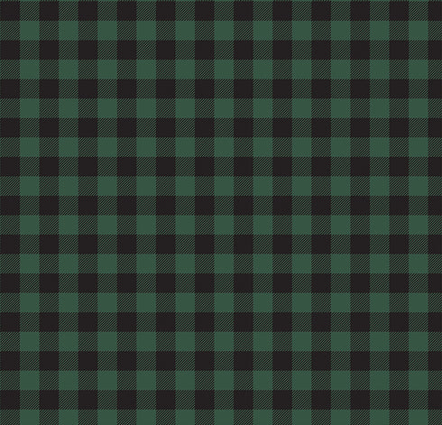 0041 - Small Forest Green & Black Plaid