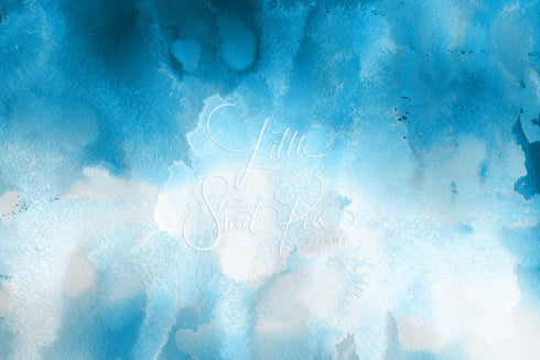 2044 - Blue and White Watercolors