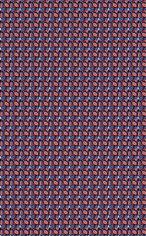 0212 - Micro Patriotic Flag Lips