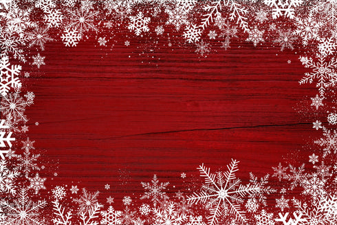 2410 - Red Barn Wood with Snowflakes