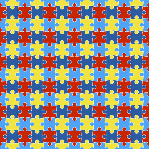 2486 - Puzzle Pieces - Autism Awareness