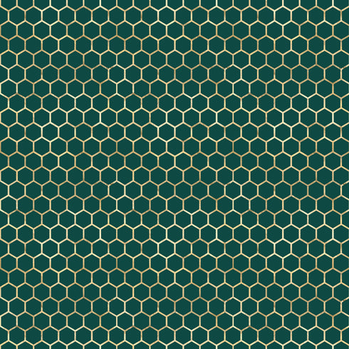 2567- Green Honeycombs