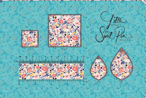 2600 - Peach and Blue Wildflowers (Mirco)