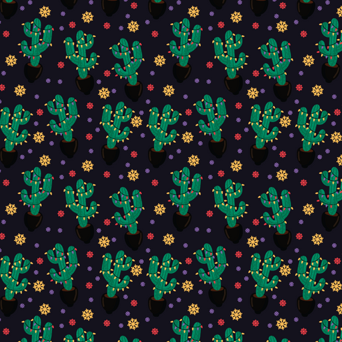 2603 - Christmas Cactus Black Background