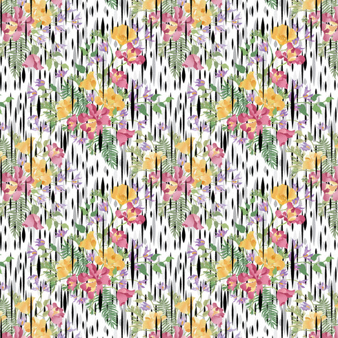 2609 - Splash of Wildflowers with Stripes