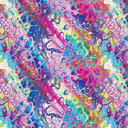 2681 - Abstract Bright Fushia Paint Pour