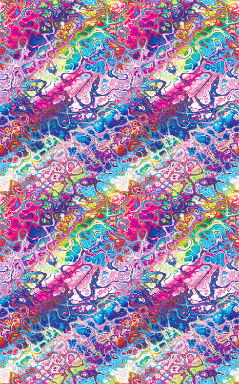 2681 - Abstract Bright Fushia Paint Pour