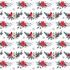 2685 - Red Cardinals with Christmas Poinsettia Flowers