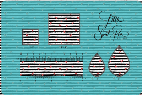 2692 - Classic Black and White with Red Hearts (Micro)