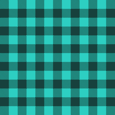 0049 - Regular Teal & Black Plaid