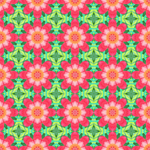 3042 - Pink and Green Flowers