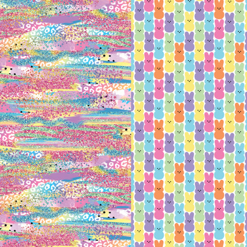 3066 - Colorful Bunnies and Spring Animal Print (micro)