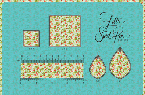 3132 - Strawberries on Pale Green Background (micro)