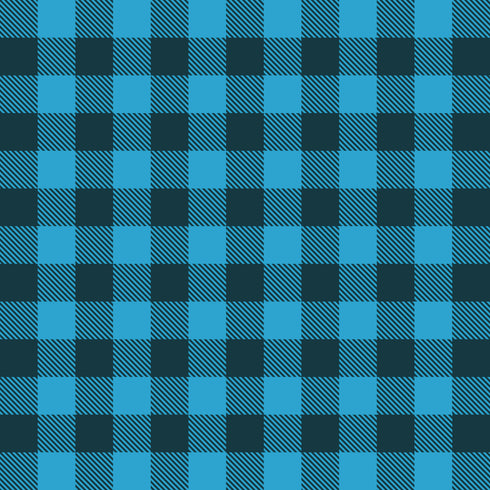 0057 - Micro Sized Blue & Navy Plaid